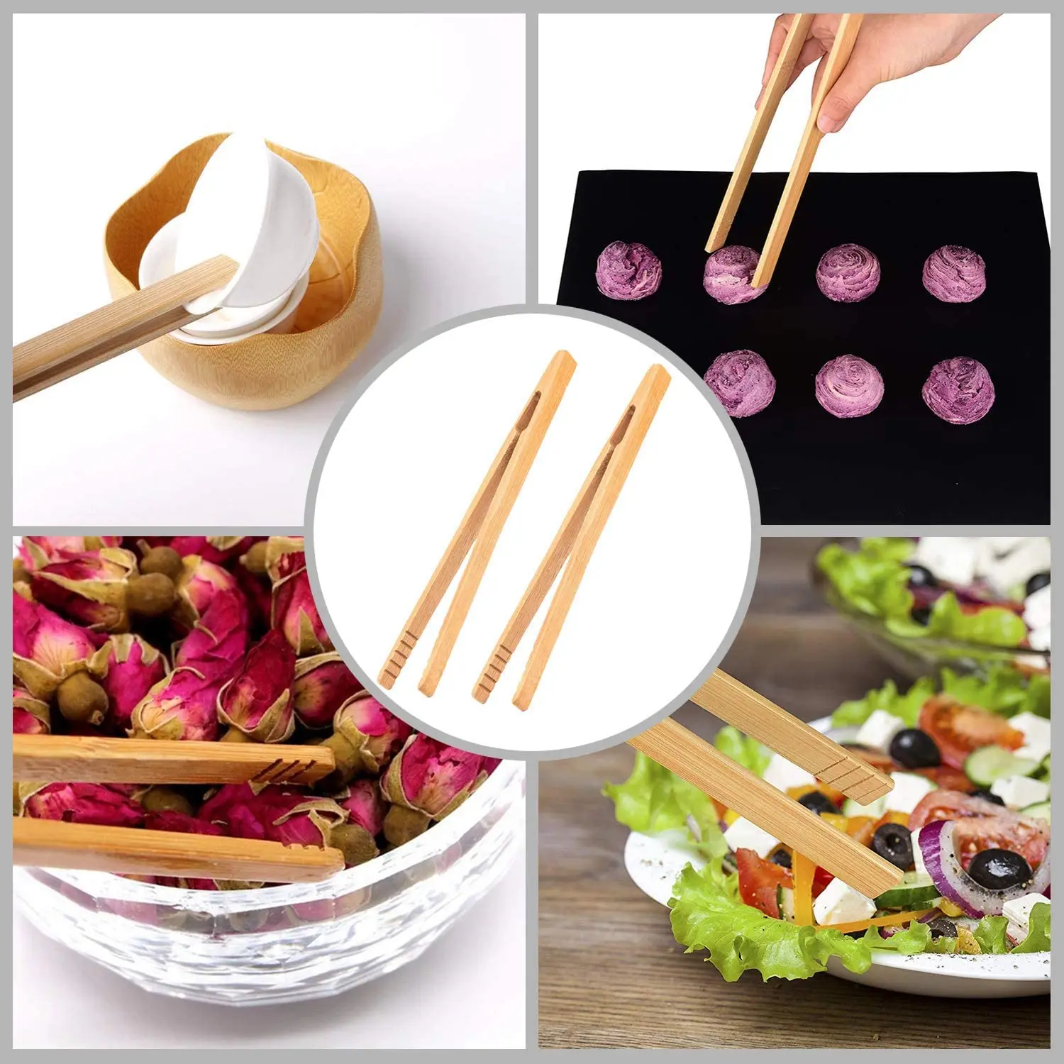 Многоразовые бамбуковые щипцы для тостов кухонная утварь чай Тонг фруктов тост