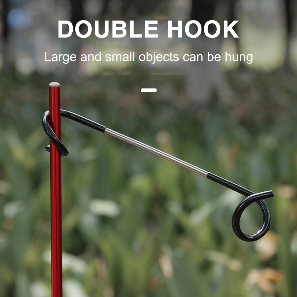 

Multi-functional Hiking Hook Outdoor Aluminum Alloy Tent Pole Lamp Holder Hook Camping Hunting Lantern Hanger