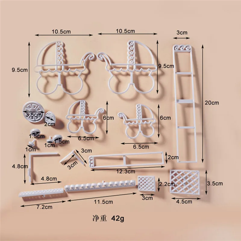 Новая пластиковая коляска формочки для печенья набор детского дня рождения