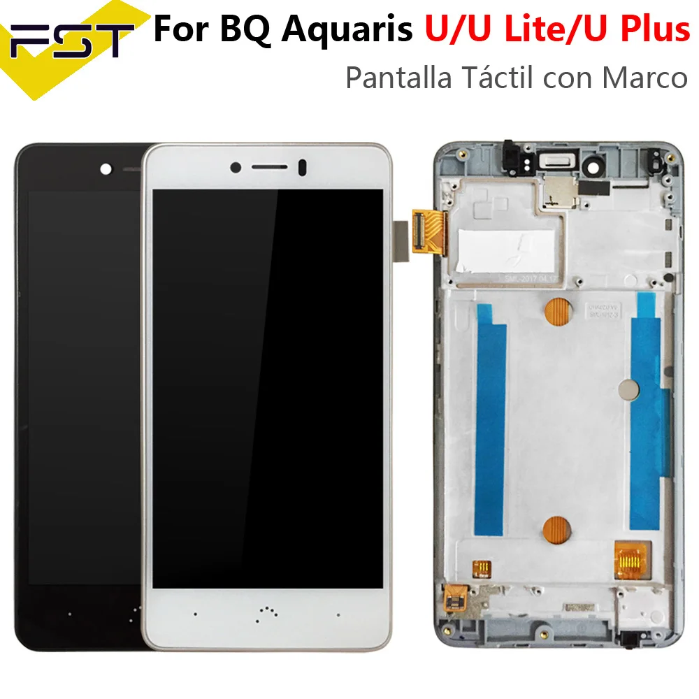 ЖК дисплей и сенсорный экран в сборе для BQ Aquaris U plus/U Lite bq u plus/u lite дигитайзер с