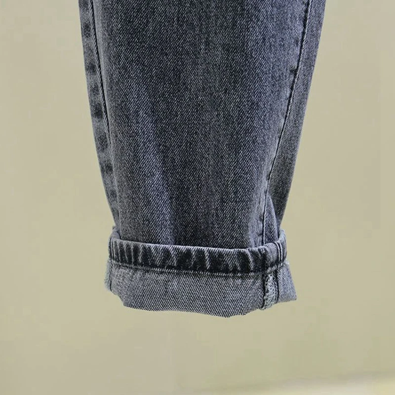 

Women's Denim Long Pants Vintage Casual Harem Pant Autumn Winter Ladies Jeans Loose Trouser Pockets Streetwear for Female