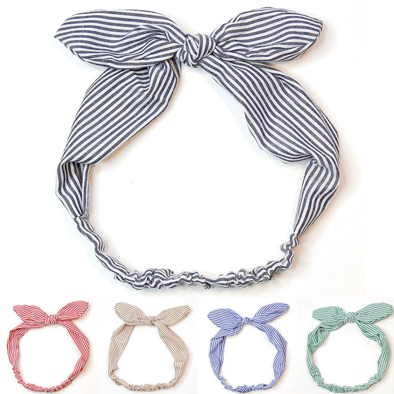 

Cross Knotted Headbands Striped Makeup Wash Face Hair Accessories Elastic Hairband Headband Rabbit Ear Bow Tie Headband Headwear