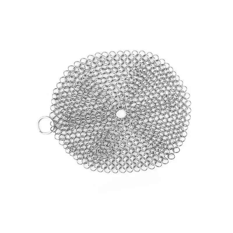 Практичный Серебряный Нержавеющая сталь чугун очиститель скруббер кастрюлю