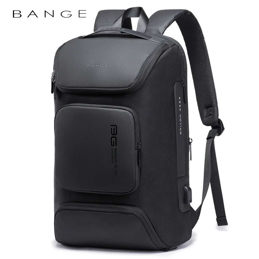 

Модный вместительный рюкзак BANGE в новом стиле с USB-зарядкой, износостойкий Повседневный дорожный рюкзак из ткани Оксфорд для мужчин и женщин...