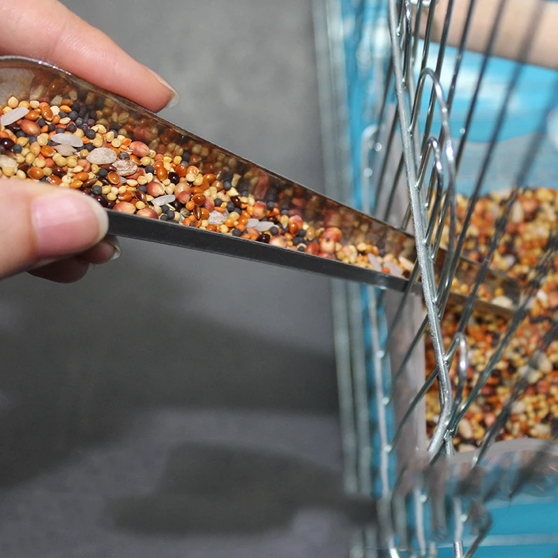 

Stainless Steel Bird Cage Feeder Parrot Pigeon Bird Accessory Small Pet Food Feed Containers Bird Feeding Pet Products
