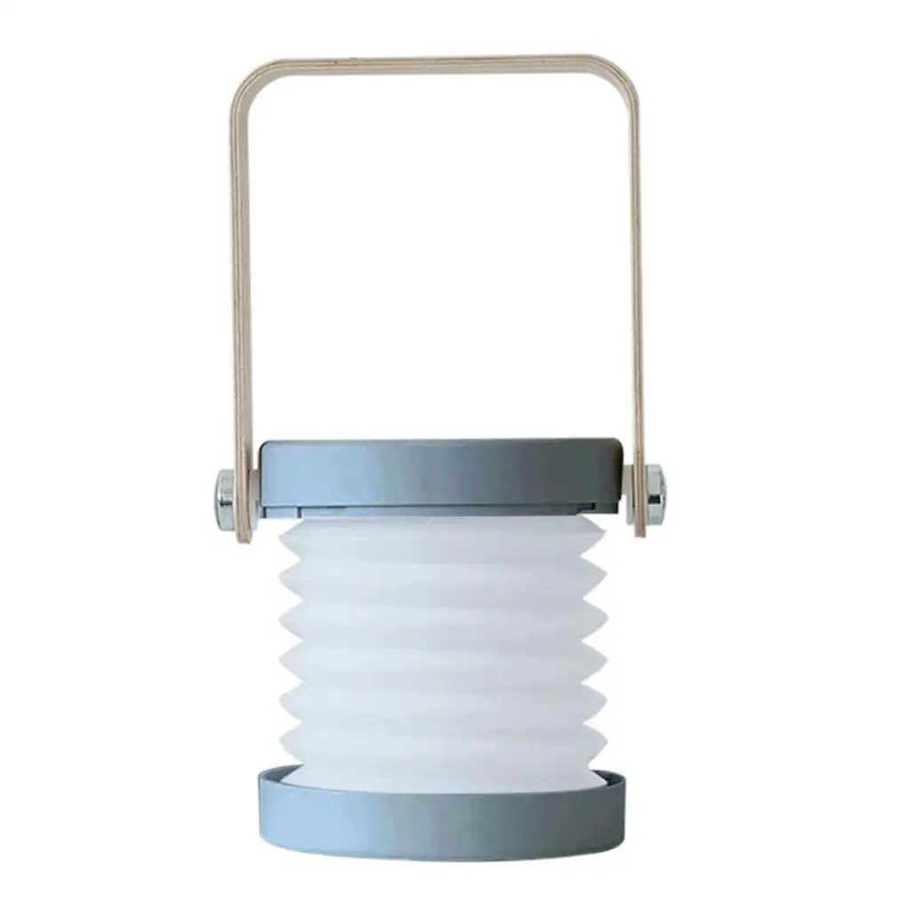 

Cartoon Lantern LED Night Light Foldable Table Lamp USB Desk/Bedside Gray