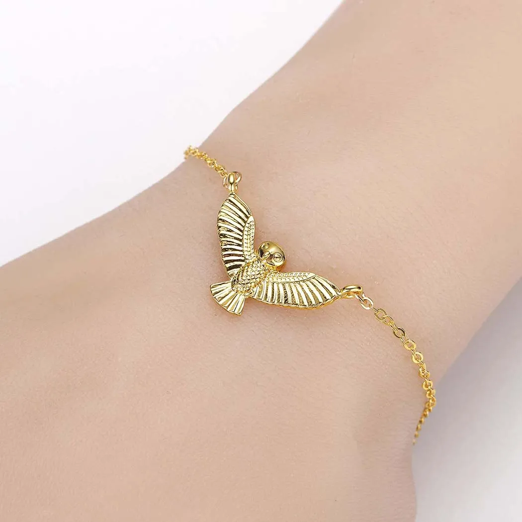 Kinitial Нержавеющая сталь браслеты Сова для Для женщин простой манжеты