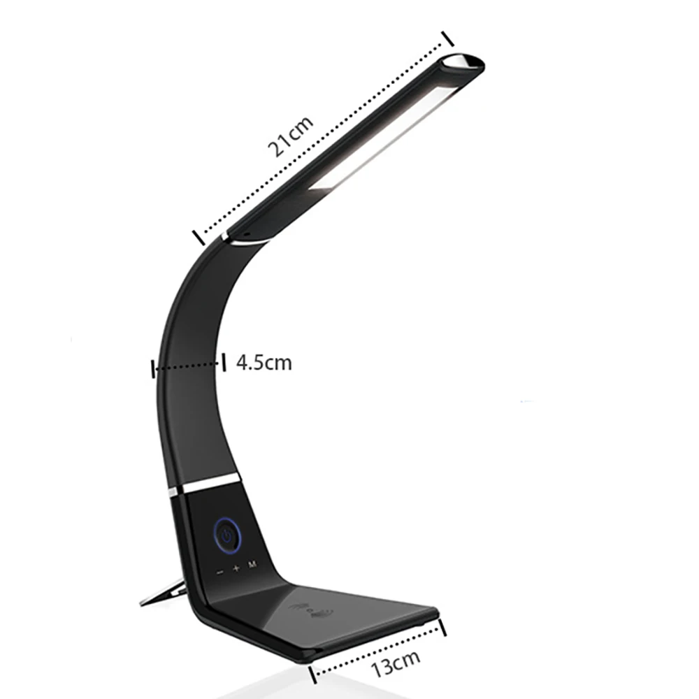 Smart Touch Сенсор настольная лампа 12W светодиоидная лампа с регулируемой яркостью светильник лампа Светодиодная настольная лампа Led чтение 4-х скоростной светильник режим Беспроводной чтение светильник светодиодный