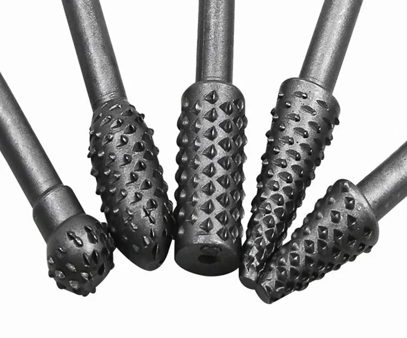 

5 Pieces Woodworking Special-Shaped Rotation File Wood Carving Knife Woodworking File Sanding Head Embossing Rotary Burrs