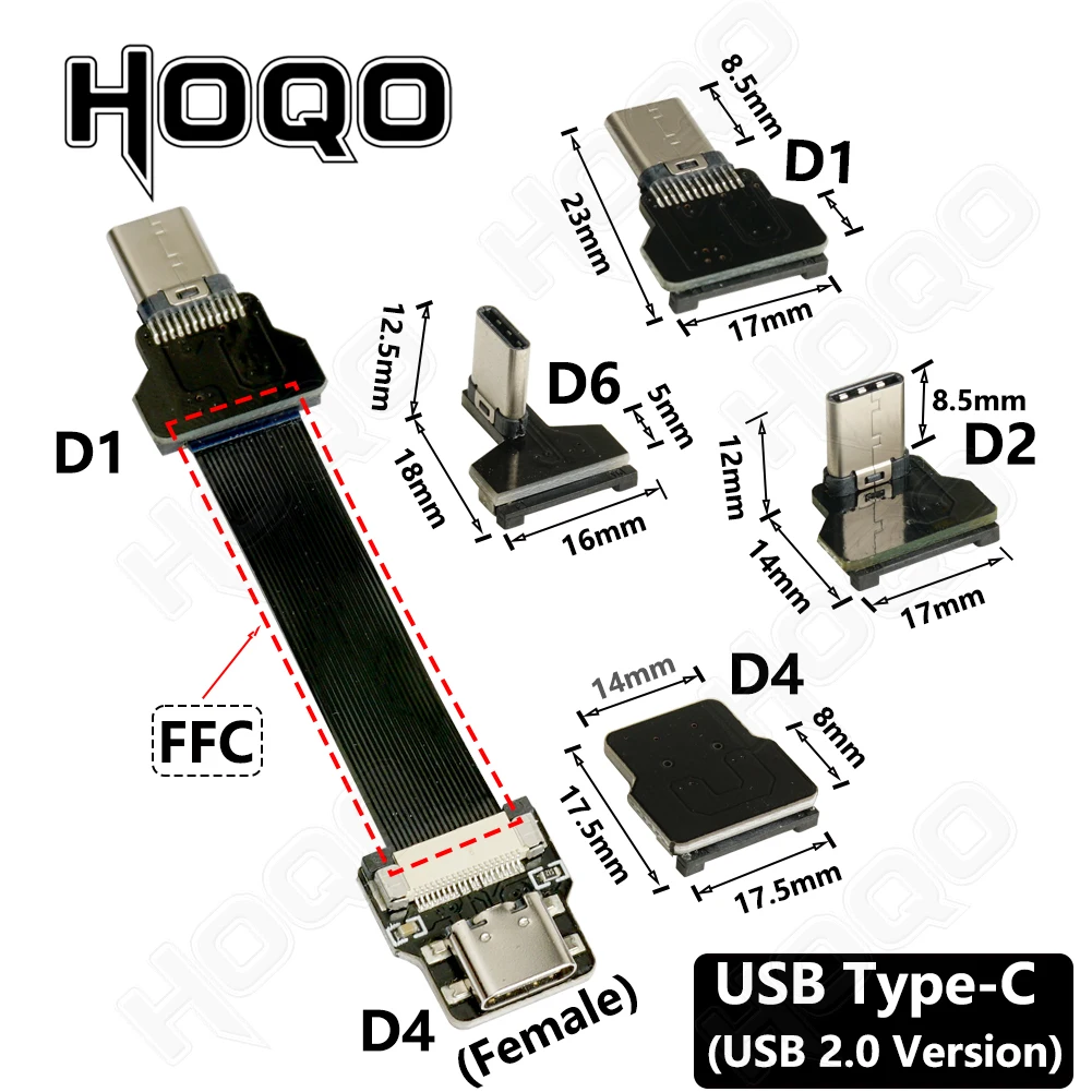 FFC Мини Micro USB удлинитель Type-C ленточный кабель 90 FPV тонкий плоский мягкий гибкий FPC