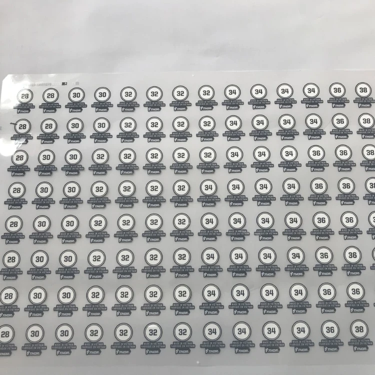 100 шт. пользовательские этикетки с тепловым принтом для ухода за одеждой стирки