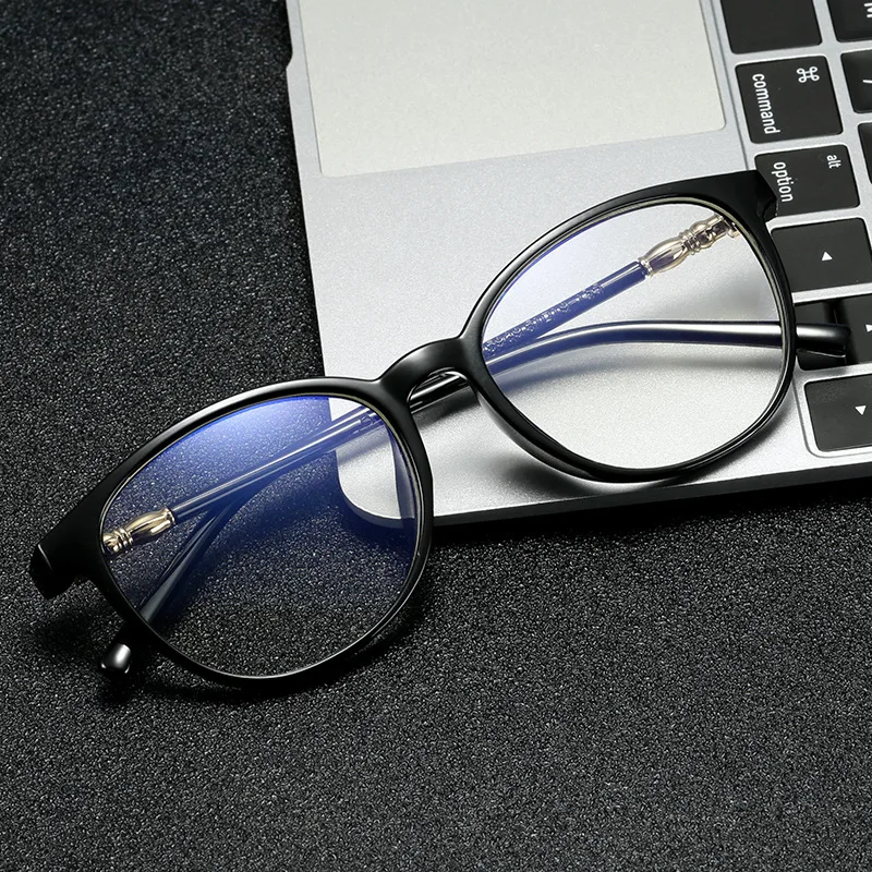 

2019 New Anti-blue Round Glasses Optical Glasses Frame Fashion Blue Film Flat Mirror Comfortable Men and Women Computer Goggles