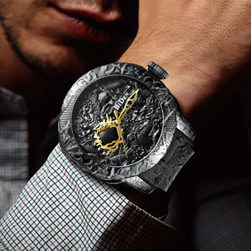 Часы наручные мужские кварцевые роскошные брендовые модные водонепроницаемые