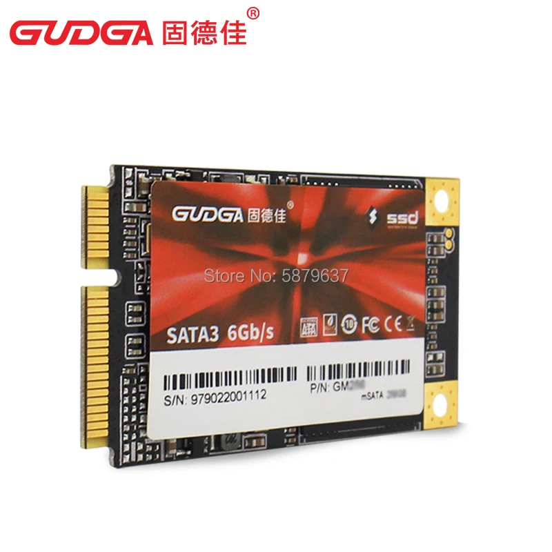 Горячая продажа GUDGA SSD 64 ГБ Мини mSATA SATA3 Внутренний твердотельный накопитель