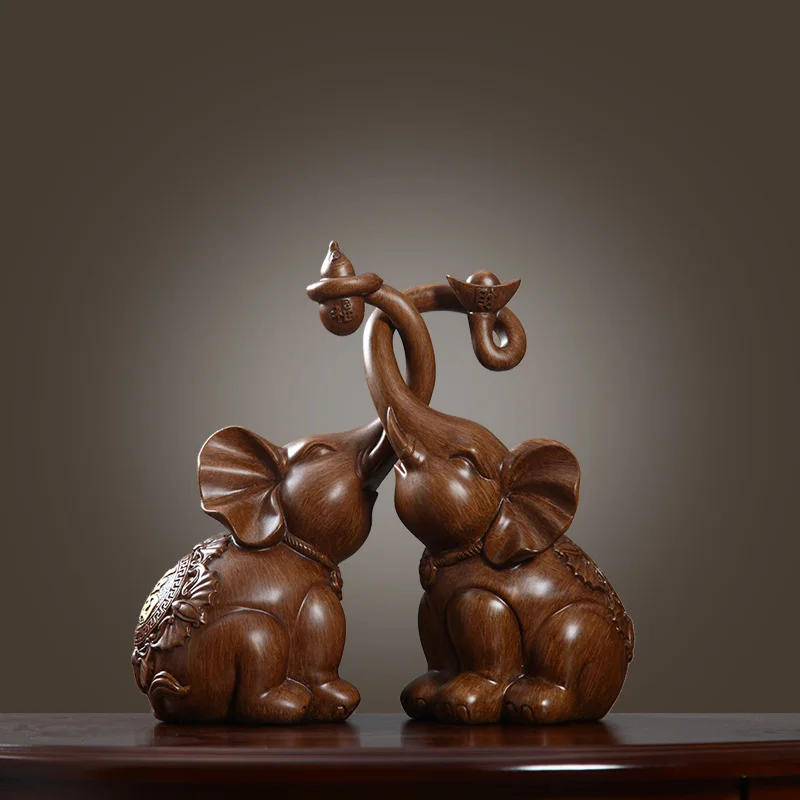 

Китайский Стиль Fortune слон украшения Гостиная богатство продвижение мебели аксессуары для дома шкаф ТВ крыльцо фигурка