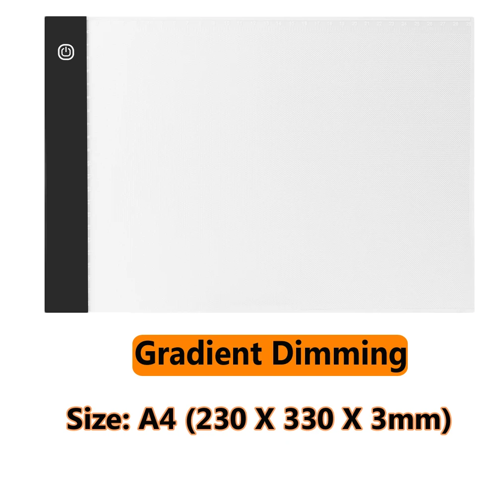 A4 Gradient Dimming USB LED A4 Бумага привело скопировать Pad стол Книги по искусству Рисование Трассировка Трафарет совета touch Тип Книги по искусству ist стол плиты дети написание картина Планшеты графический планшет - Цвет: A4 Gradient Dimming