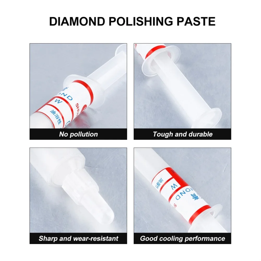 

10Pcs W0.5 10000 Grit Lapping Diamond Abrasive Pastes Needle Tube Polishing Paste
