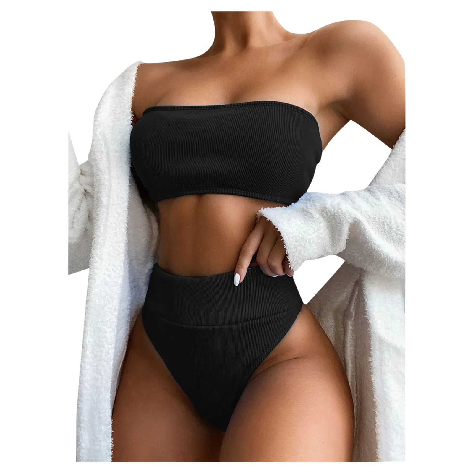

2021 Female Swimwear Women Biquini Women Bandeau Bandage Bikini Set Push-up Brazilian Swimwear Beachwear Swimsuit Baador