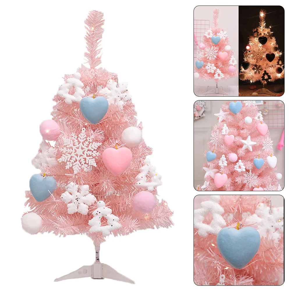 

30/40cm Pink Christmas Wreath Hanging Ornament Pink Home Christmas Tree Decoration New Year Xmas Gift Home Office Mall Decor