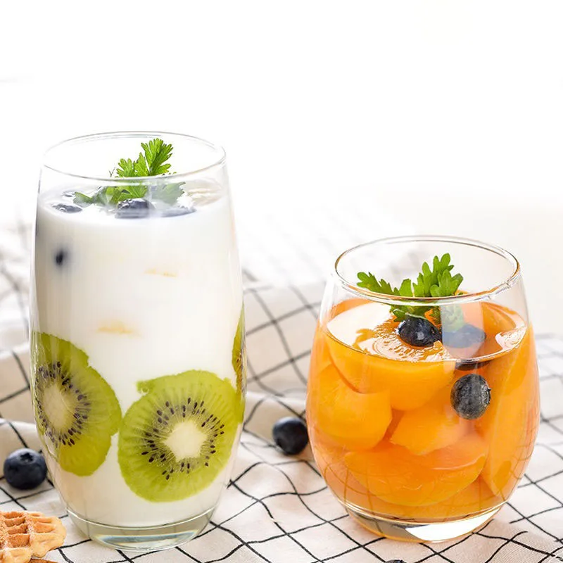 Стеклянный стакан для воды молока прозрачный термостойкий пива сока напитков