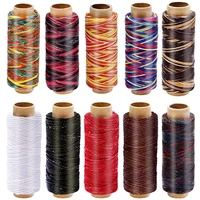 kaobuy 10pcs high quality durable leather waxed thread cord for leather repair bookbindingdiy hand stitching thread