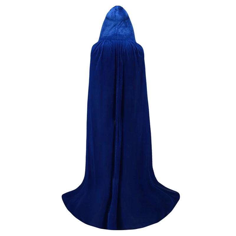 Pleuche Hooded Cloak Coat Wicca Robe Medieval Cape Shawl Halloween Cosplay Party Witch Wizard Costumes | Тематическая одежда и