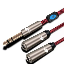 Hifi Audio Cable Stereo 6.35mm Male to Dual Stereo 6.35mm Female for Mixer Console 1/4 Inch TRS Jack Splitter Cable 1M 2M 3M 5M