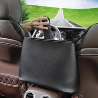 35 hot sales auto car seat back organizer pet barrier hanging faux leather storage bag pouch