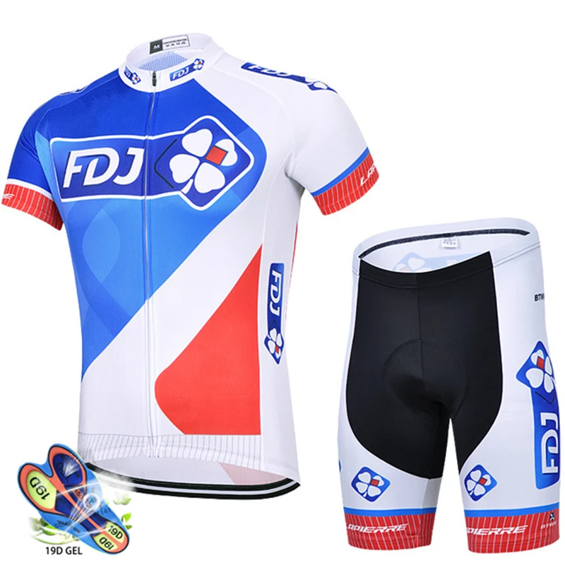3 Набор для велоспорта Pro Team FDJ одежда для велоспорта велотренажеры комплект велосипедных трикотажных трусов Ropa Ciclismo Hombre комплект для велоспорта - Цвет: 3