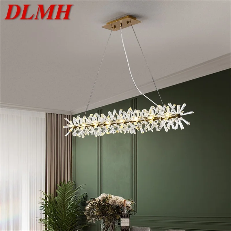 

DLMH Chandelier Rectangle Pendant Lamp Postmodern Creative Branch Home LED Light Fixture for Living Dining Room