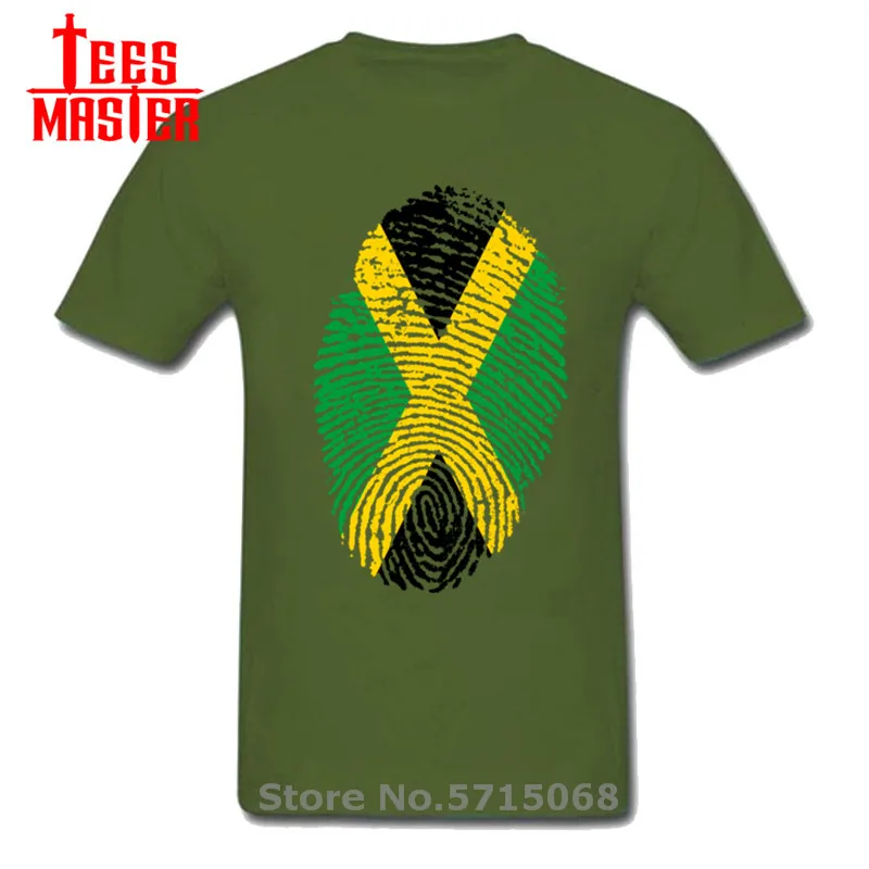 Ямайка Флаг Футболка с отпечатком пальца Для мужчин мужской дизайн на заказ