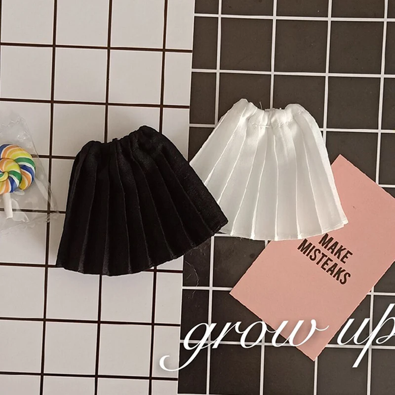 Одежда для куклы Blyth черная белая плиссированная юбка ob24 Azone Licca платье Барби