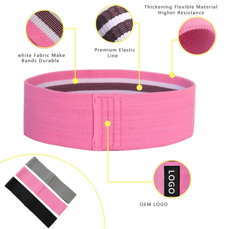 

Fitness Booty Resistance Bands Workout Fabric Loop Band Butt Exercise Bands for Hip Legs Thigh Deep Squat Bands