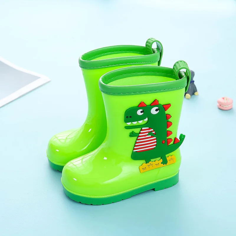 

Kids Boots Toddler Boy Girl Boots 2019 New Fashion Cartoon Print Children Rainboots 2Y-5Y