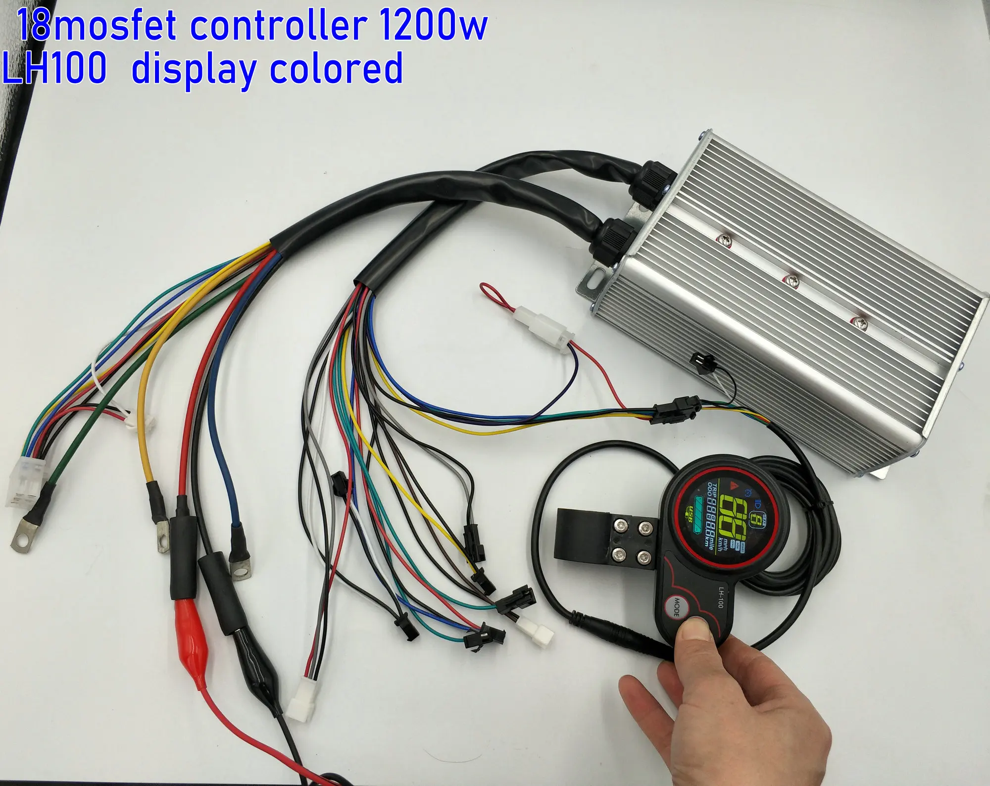 COLORED/White DISPLAY LH100+18mosfet Controller 1200w 45a Squre Wave for Electric Bike Scooter Motorbike Tricycle ATV Snowmobile | Спорт и