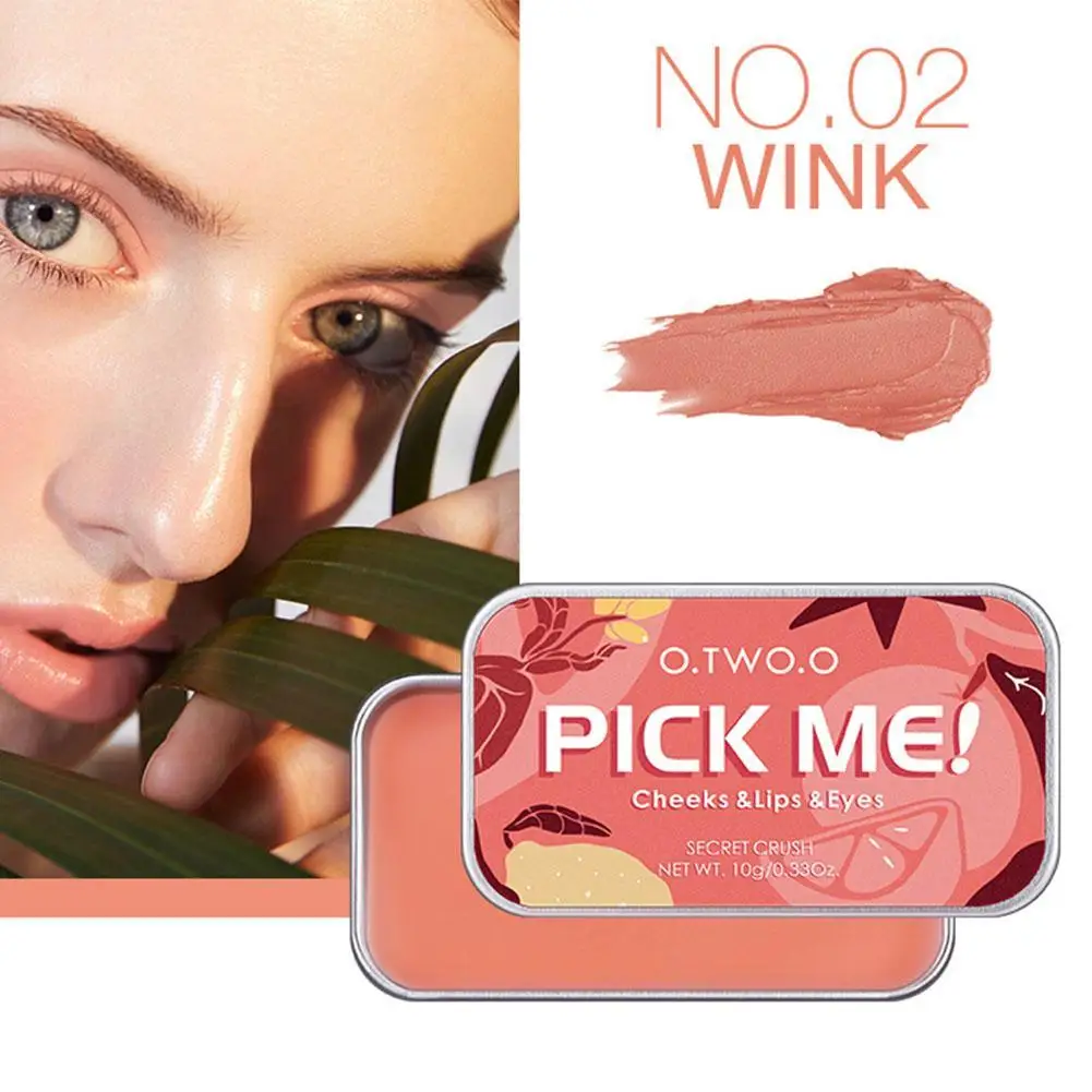 

Lipstick, Eye Shadow, Blush, 3 In 1 Repairing Palette, Enhancement, Rouge Makeup Natural Color Cream, Monochromatic O3L0