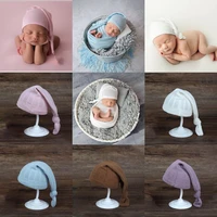 newborn photography props accessories soft comfortable knot hat studio baby boy girl photo props infant shoot cap baby picture