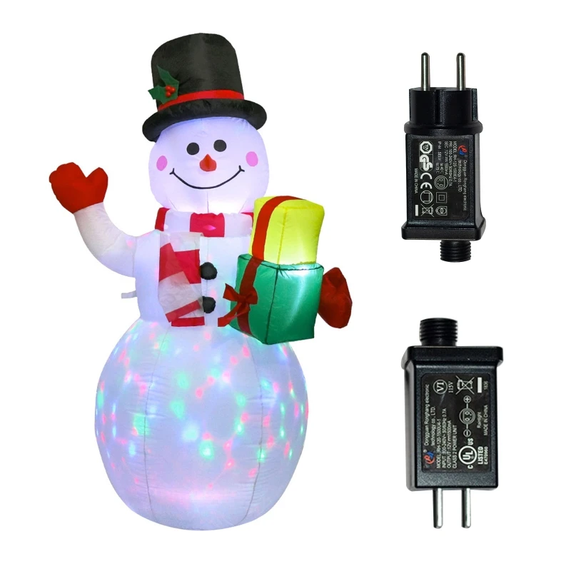 

150CM LED Illuminate Inflatable Snowman Air Pump Model Airblown Dolls Toys Decor