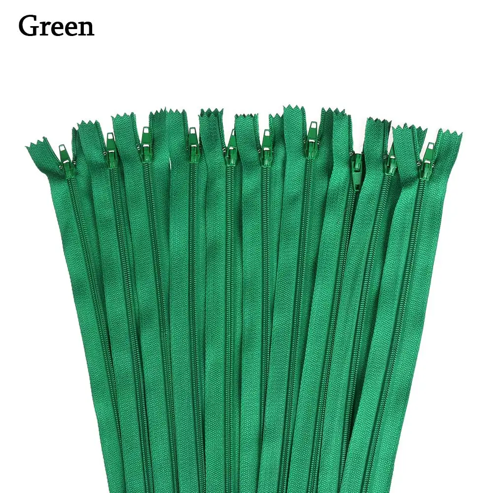 dark green 10 шт./лот 20 см длина Красочные Нейлоновые катушки молнии портной для Брюки Одежда швейные изделия ручной работы DIY аксессуары - Цвет: dark green