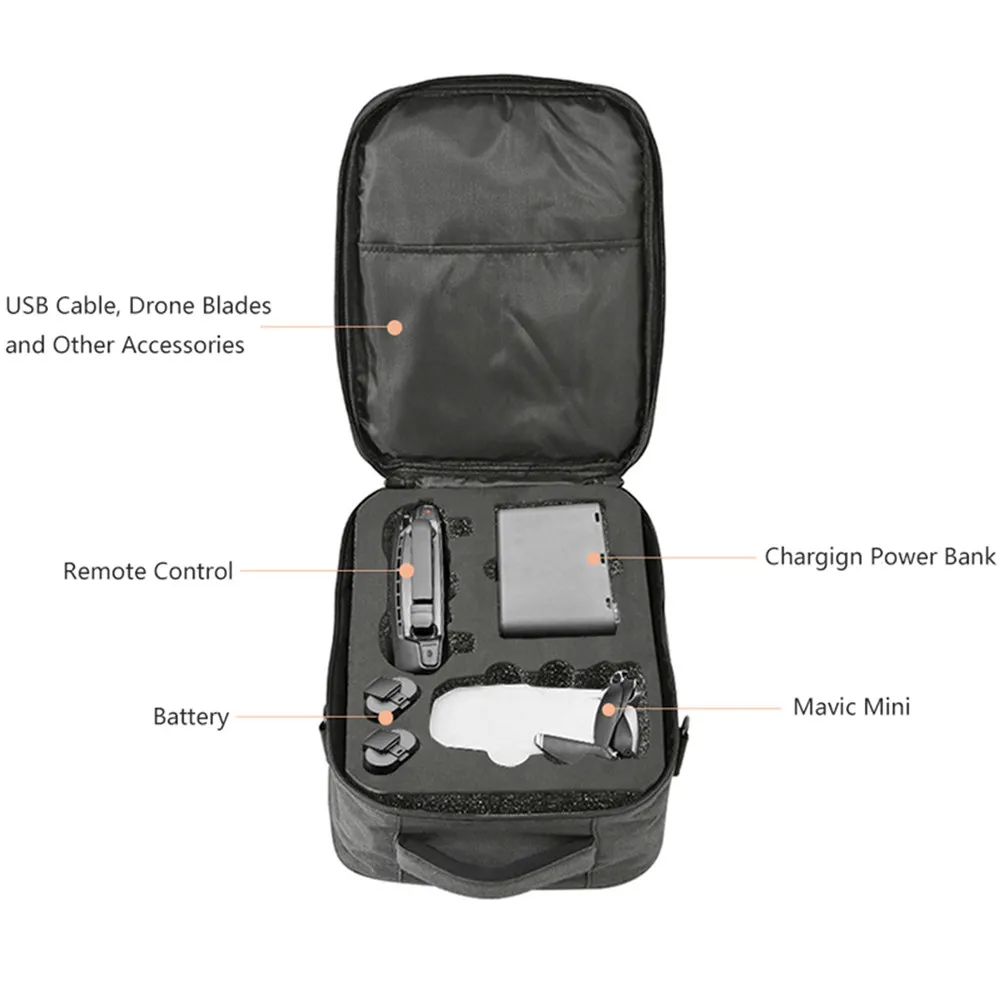 

Travel Carrying Protective Case for DJI Mavic Mini Drone Accessories Large Storage Bag Shockproof Case Box for DJI Mavic Mini