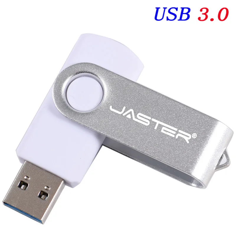 JASTER D300 USB флэш-накопитель 3,0 ручка накопитель 128 Гб 64 ГБ 32 ГБ 16 ГБ 8 ГБ 4 ГБ вращающийся дизайн карта памяти Флешка с бесплатной упаковкой - Цвет: White