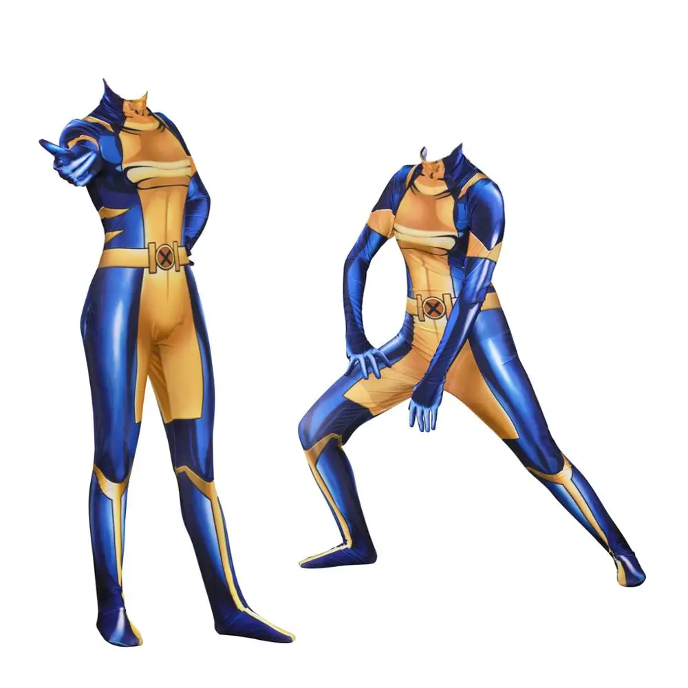 

Unisex Lycra Spandex Zentai Halloween DC X-Men X-23 Laura Kinney Suit Cosplay Costumes Adult/Kids 3D Style