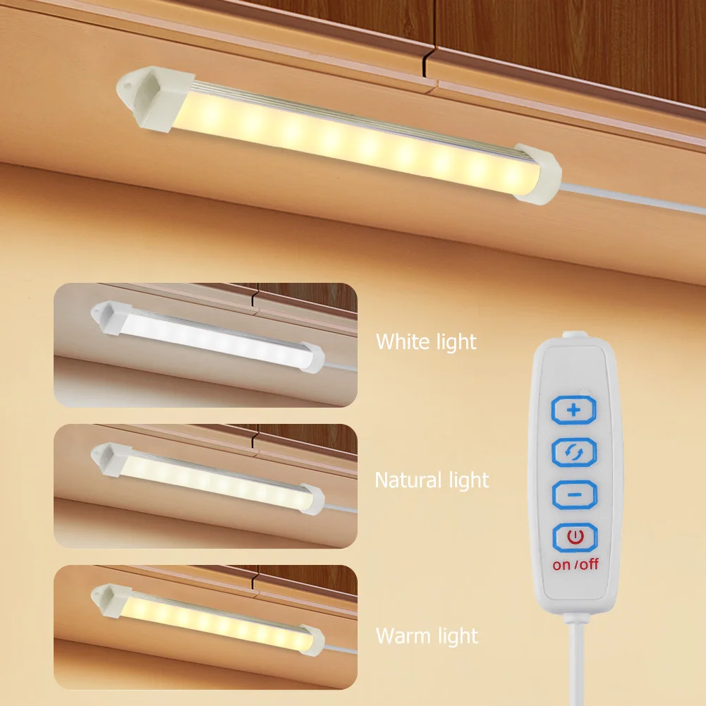 

Dimming USB Switch Bar Light DC5V Rigid LED Strip for the Kitchen Aluminum Light Bar Under Cabinet Lighting LED Reading Light