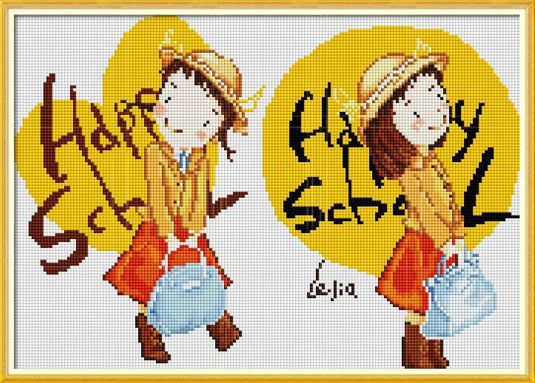 Набор для рисования алмазными стразами Happy Girl набор сделай сам с алмазами