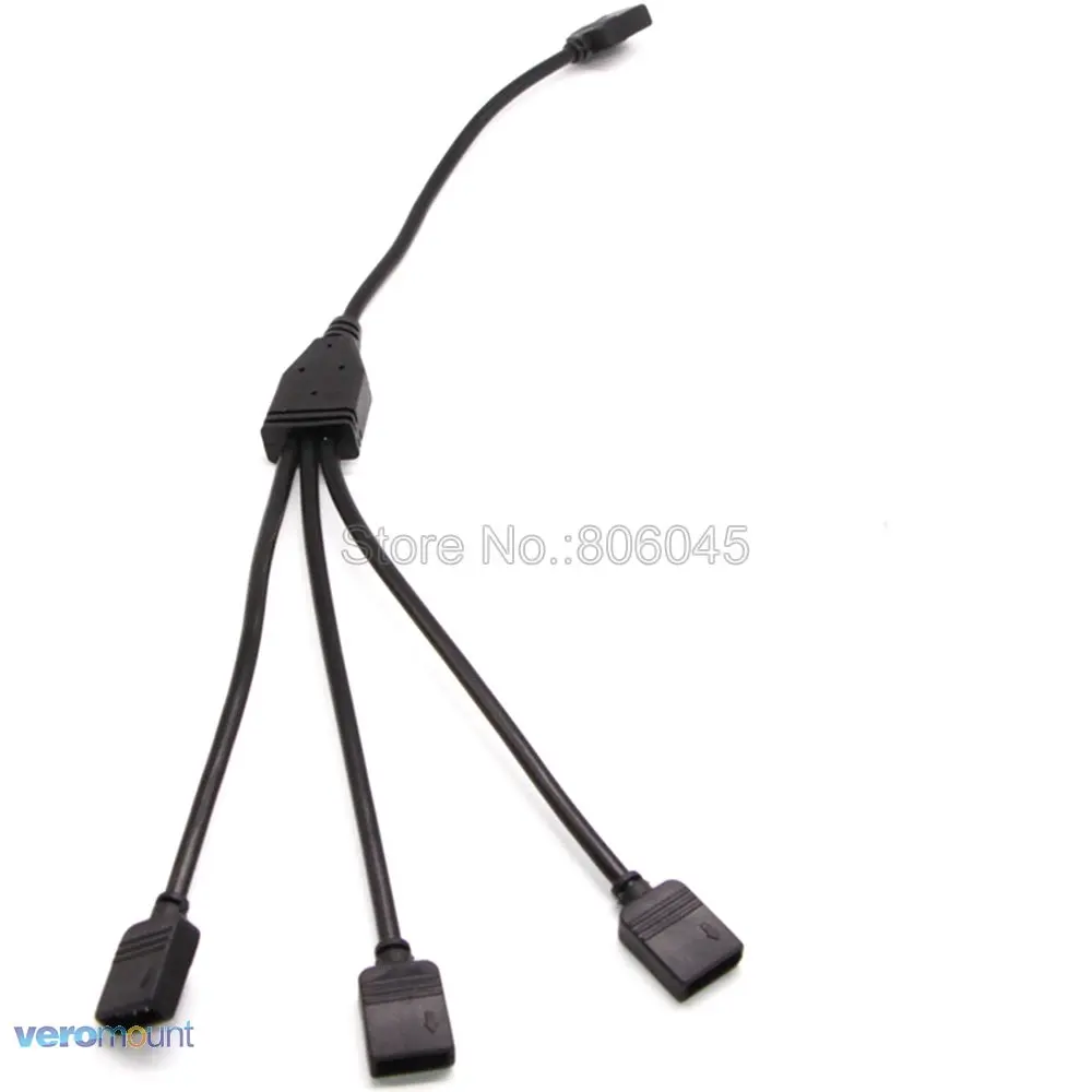 4Pin RGB сплиттер соединитель черный кабель от 1 до 1 2 3 4 5 Женский разветвитель удлинитель для 5050 RGB светодиодные полосы света