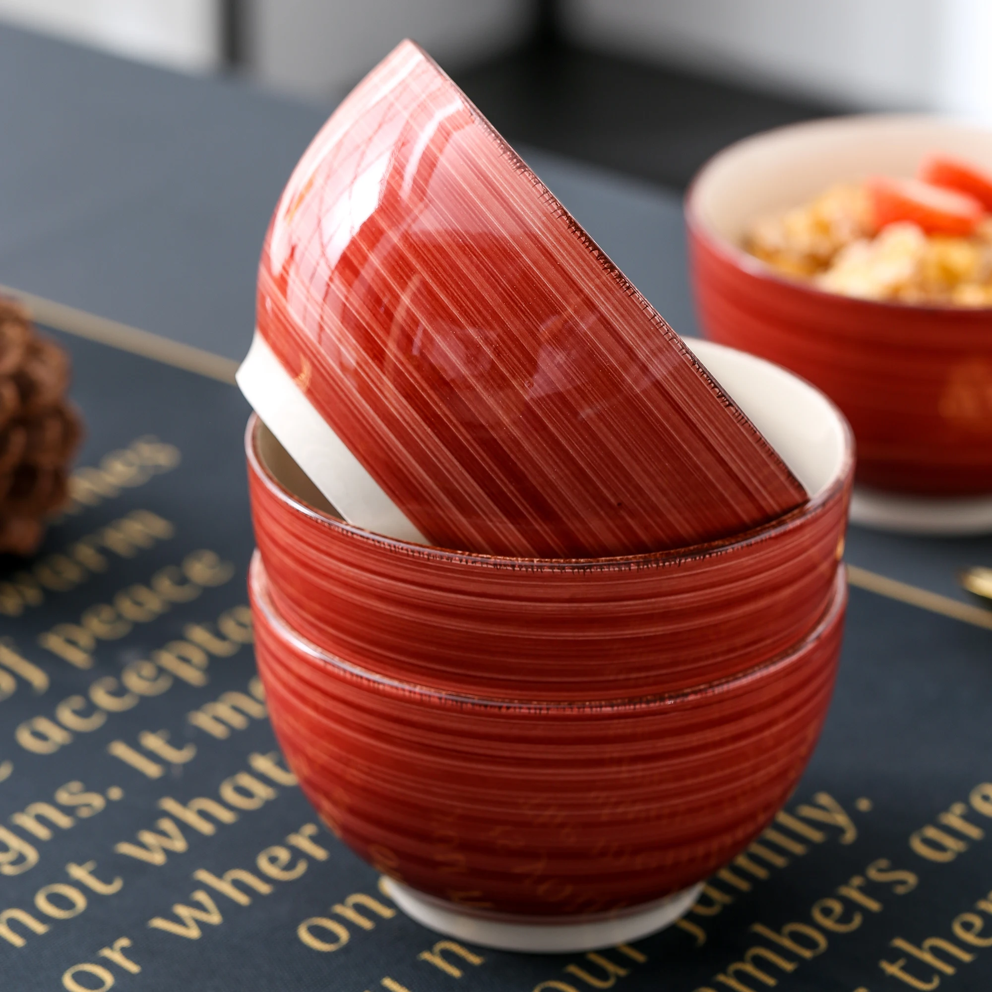 Vancasso Bella-R 4/8/12 шт. 720 мл фарфоровый винтажный керамический суп с ручной