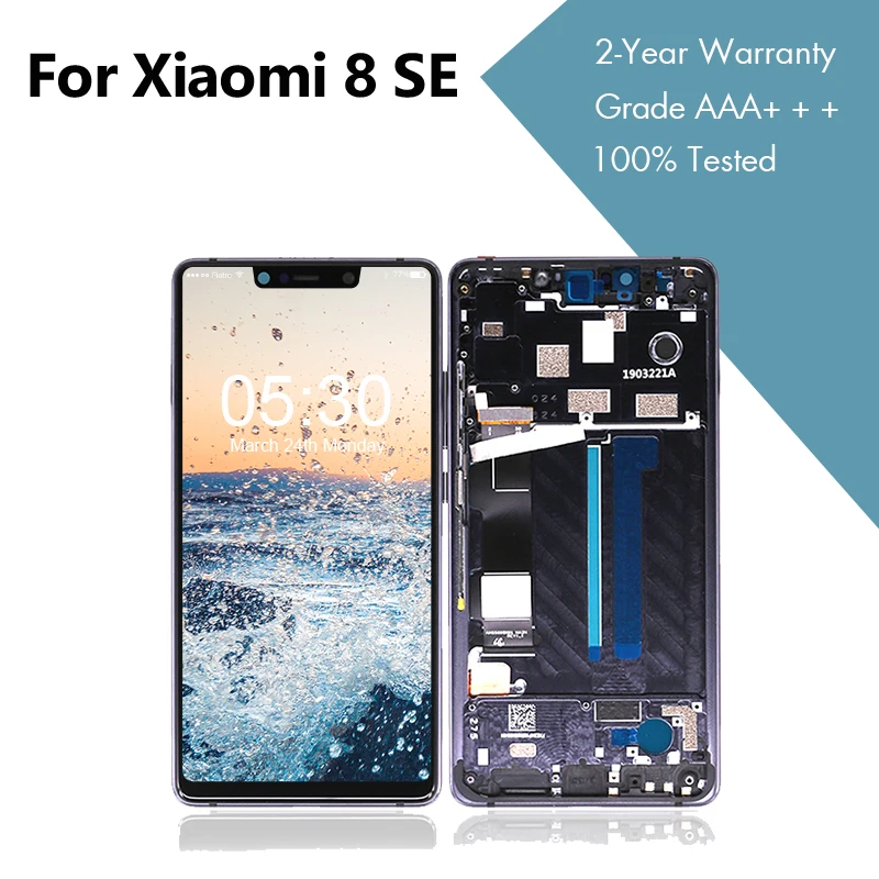 Для Xiaomi Mi 8 SE ЖК-дисплей с рамкой сенсорный дигитайзер сборка панель дисплей для