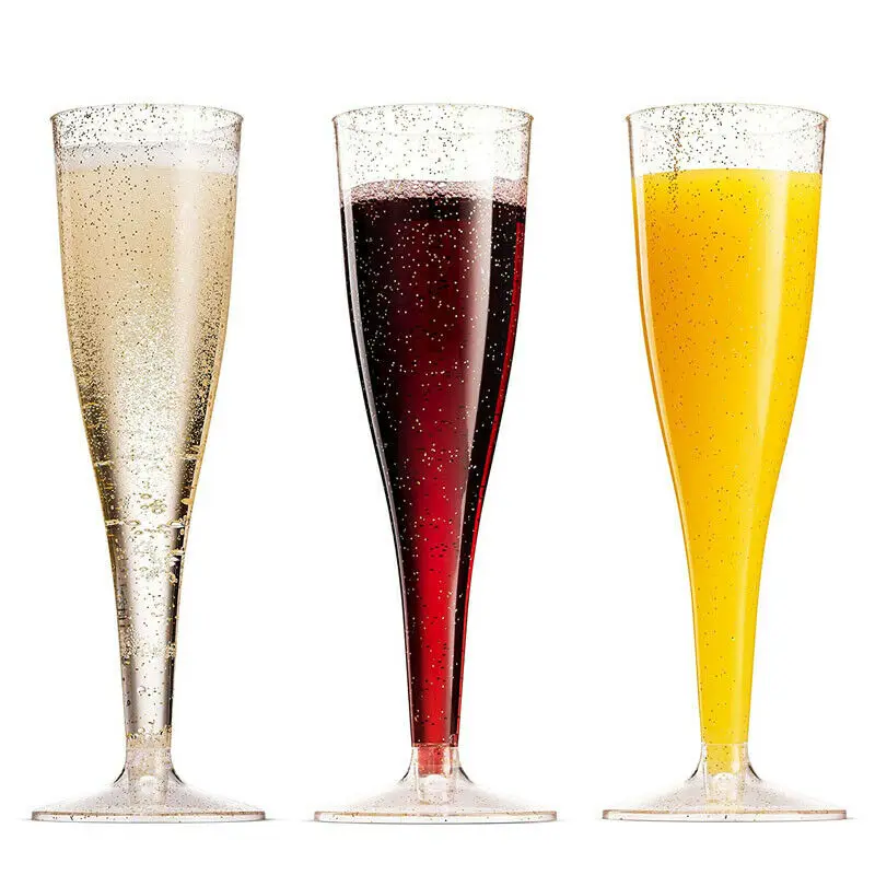Пластиковые флейты для шампанского 5 шт. Prosecco стекло es 175 мл цельная флейта
