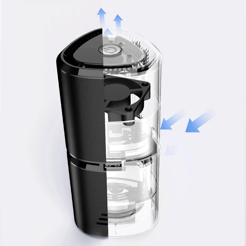 

HOMDD Negative Ion Car Air Purifier USB Car Aromatherapy Oxygen Bar Hepa Filter Aluminum Alloy Gift Car Accessories