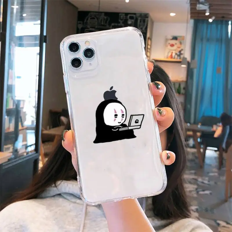 

Faceless man Phone Case Transparent for iPhone 6 7 8 11 12 s mini pro X XS XR MAX Plus cover funda shell